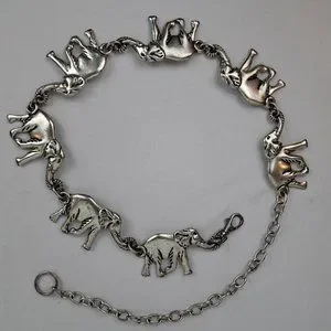 Vintage | Accessories | Vintage Boho Elephant Chain Link  display picture 3